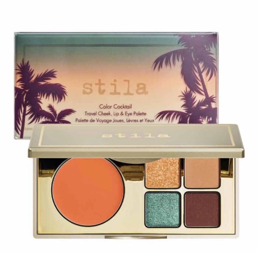 New Stila Color Cocktail Travel Cheek, Lip & Eye Palette Cosmetic Makeup - Picture 1 of 5